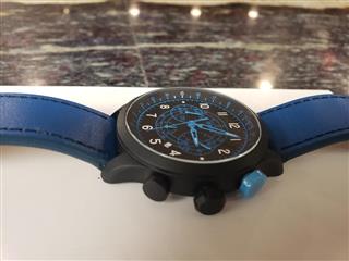 VERSUS BY VERSACE SOHO CHRONOGRAPH BLACK DIAL BLUE LEATHER MEN'S WATCH 3C7330000